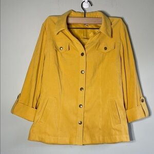 JM Collection Mustard Utility Jacket